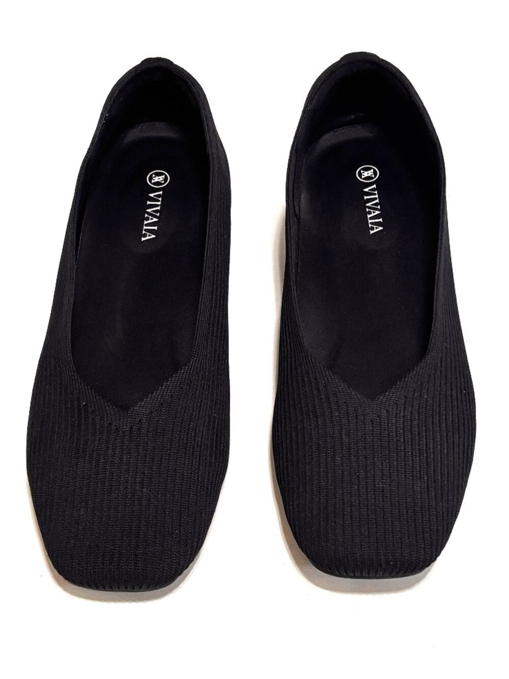 Vivaia black square toe washable Margot flat EU 40 | US 9